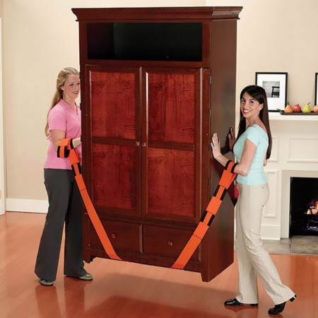 Set 2 curele pentru ridicat si transportat mobilier, cu lungime reglabila, rezistenta 1000kg,