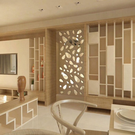 Set Oglinzi Design 3D Silver Piatra Cubica MyStyle® - Oglinzi Decorative Acrilice Luxury Home 12 buc/set - Img 3