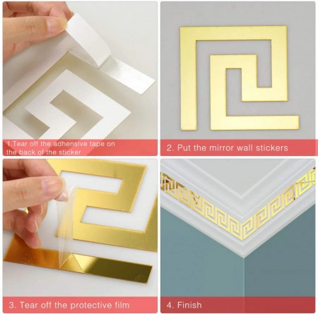 Set Oglinzi Design Versace - Oglinzi Decorative Acrilice Gold Plated - Luxury Home 10 bucati/set