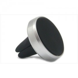 Suport auto magnetic de culoare argintie pentru telefoane mobile, prindere la ventilatie - Img 2