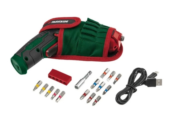 Surubelnita fara fir cu acumulator si incarcator inclus PARKSIDE® 4V „Rapidfire 2.2” cu capete interschimbabile incluse – Putere si Versatilitate intr-un Singur Dispozitiv - Img 6