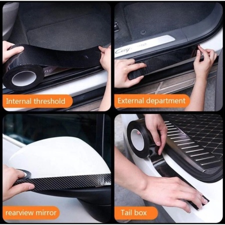 Banda Adeziva Protectie si Tuning Auto Interior sau Exterior Carbon 3D potrivita pentru orice masina