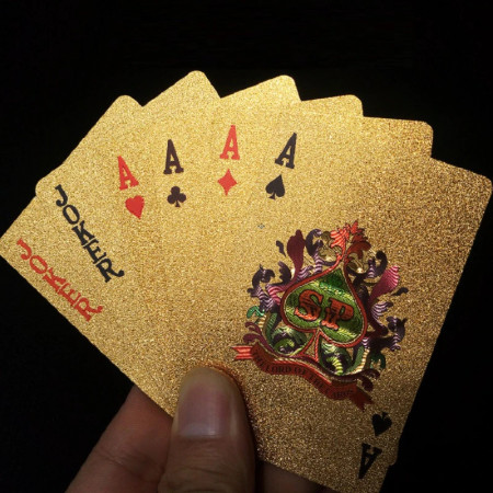 Carti de joc Aurii Casino Poker, aspect Dolar $ - Img 6