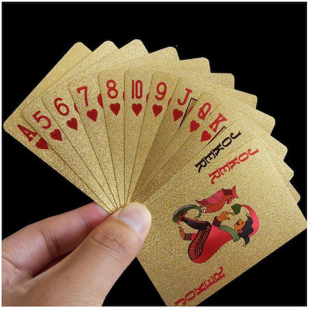 Carti de joc Aurii Casino Poker, aspect Euro € - Img 2