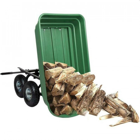 Carucior de gradina, sarcina maxima 300 kg, cupa rabatabila, maner lung cu burete antiderapant