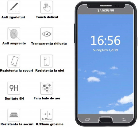Folie de sticla case friendly Samsung Galaxy J7 2017, Elegance Luxury transparenta - Img 2