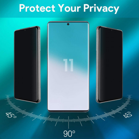 Folie de sticla Samsung Galaxy S20, Privacy Glass, folie securizata duritate 9H
