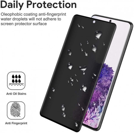 Folie de sticla Samsung Galaxy S20 Ultra, Privacy Glass, folie securizata duritate 9H