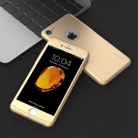 Husa Apple iPhone 6/6S, FullBody Elegance Luxury Gold, acoperire completa 360 grade cu folie de sticla gratis - Img 2