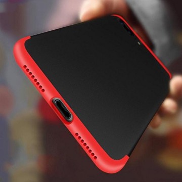 Husa Apple iPhone 7 Plus, FullBody 360° 3in1 Negru-Rosu - Img 5