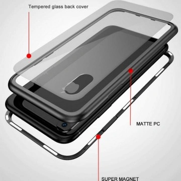 Husa Apple iPhone 7 PLUS Magnetica 360 grade Negru, Perfect FIt cu spate de sticla securizata premium - Img 5