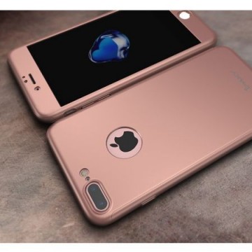 Husa Apple iPhone 8 Plus, FullBody Elegance Luxury iPaky Rose-Gold , acoperire completa 360 grade cu folie de sticla gratis - Img 2