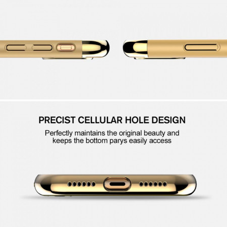 Husa Apple iPhone X, Elegance Luxury 3in1 Auriu - Img 4
