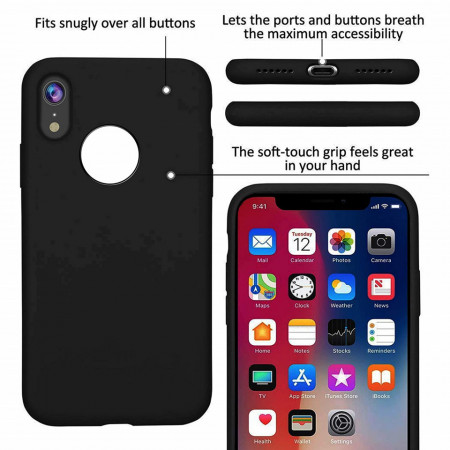 Husa Apple iPhone XR, Elegance Luxury, Silicon TPU Slim Antisoc NEGRU