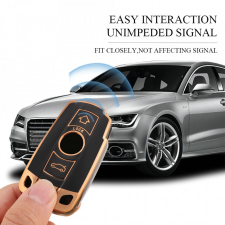 Husa de protectie premium pentru cheie auto compatibila cu BMW E60 E61 E70 E81 E87 E90 E91 E92 X1 X5 X3 1 3 5 6 Z4 - Img 4