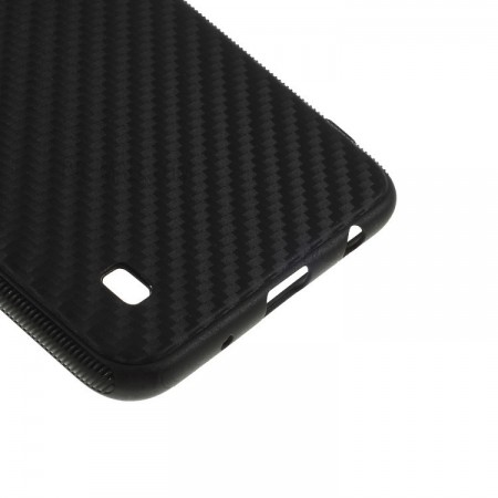 Husa pentru Samsung Galaxy A10, Perfect Fit, cu insertii de carbon, negru - Img 4