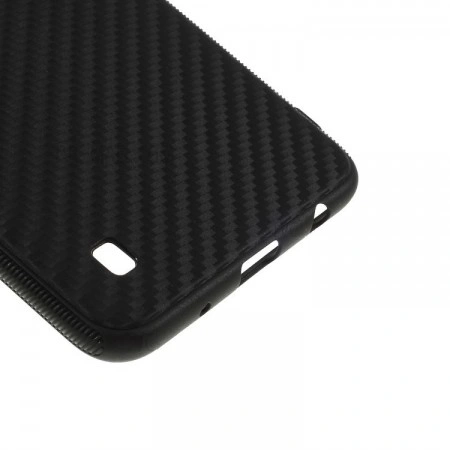 Husa pentru Samsung Galaxy A10, Perfect Fit, cu insertii de carbon, negru - Img 4