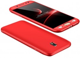 Husa Samsung Galaxy J5 2017, FullBody Elegance Luxury Red, acoperire completa 360 grade cu folie de sticla gratis - Img 2
