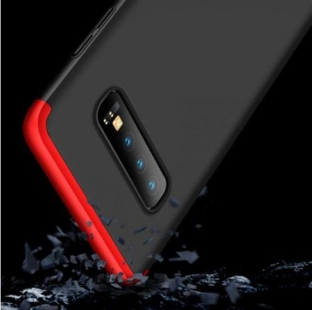 Husa Samsung Galaxy S10 Plus, Elegance Luxury, 360° 3in1 Negru-Rosu - Img 7