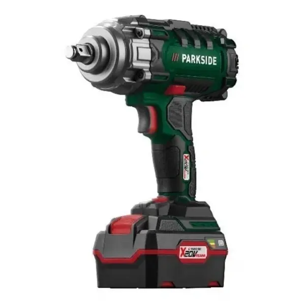 Masina de insurubat cu impact PARKSIDE 20V 400Nm, set cu 4 capete, inclus acumulator si incarcator