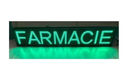 Panou Led de Exterior Programabil/Reclama Luminoasa 100x40 VERDE ideala pentru FARMACIE - Img 6