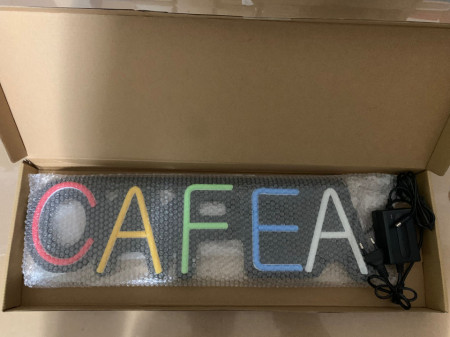 Reclama luminoasa neon LED CAFEA - ideala pentru spatii comerciale
