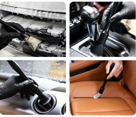 Set 3 Pensule profesionale pentru curatat interior si exterior auto, elemente de caroserie, bord, jante, detailing auto - Img 8