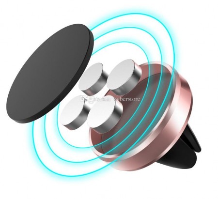 Suport auto magnetic gold pentru telefoane mobile, prindere la ventilatie ! - Img 6