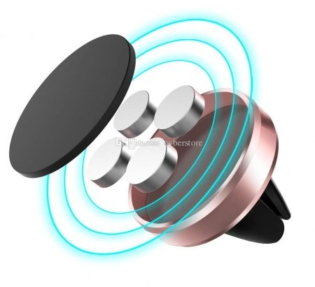 Suport auto magnetic gold pentru telefoane mobile, prindere la ventilatie ! - Img 6