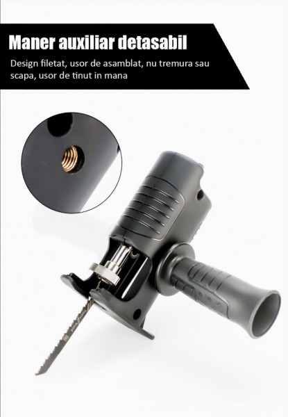ADAPTOR DE FIERASTRAU LANCE PENTRU BORMASINA ELECTRICA, MULTIFUNCTIONAL, PORTABIL, CU 3 LAME - Img 4