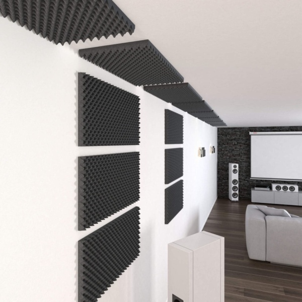 Burete pentru Izolare Acustica, 50 x 100 cm, Negru – Absorbtie Eficienta a Zgomotului si Reducerea Ecoului