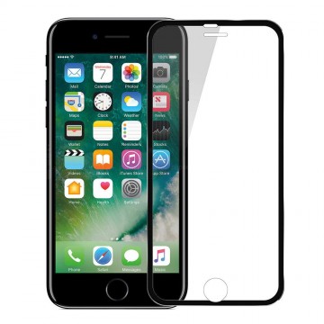 Folie de sticla Apple iPhone 5/5S/SE, Elegance Luxury cu rama metalica Black - Img 2