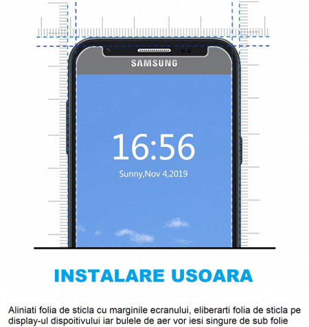 Folie de sticla case friendly Samsung Galaxy J7 2017, Elegance Luxury transparenta - Img 3