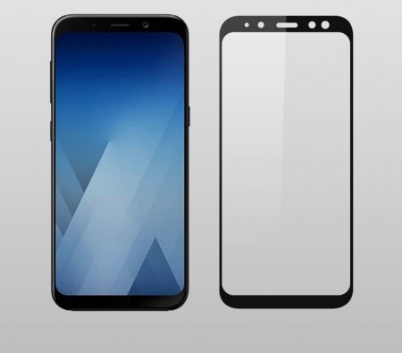 Folie de sticla Samsung Galaxy A7 2018, 10D FULL GLUE Negru - Img 2