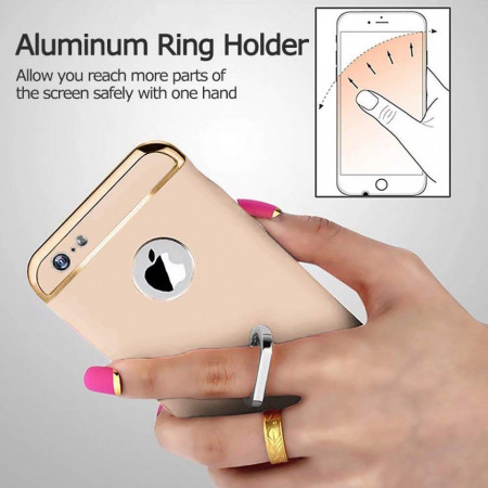 Husa Apple iPhone 6/6S , Elegance Luxury 3in1 Ring Gold - Img 4