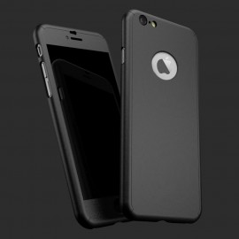 Husa Apple iPhone 6 Plus/6S Plus, FullBody Elegance Luxury Black, acoperire completa 360 grade cu folie de sticla gratis - Img 2
