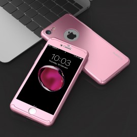 Husa Apple iPhone 6 Plus/6S Plus, FullBody Elegance Luxury Rose-Gold, acoperire completa 360 grade cu folie de sticla gratis - Img 2