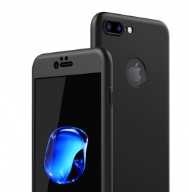 Husa Apple iPhone 7 Plus, FullBody Elegance Luxury Black, acoperire completa 360 grade cu folie de sticla gratis - Img 2