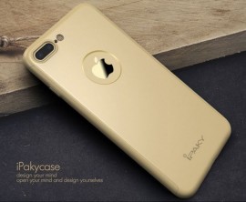 Husa Apple iPhone 7 Plus, FullBody Elegance Luxury iPaky Gold, acoperire completa 360 grade cu folie de sticla gratis - Img 2