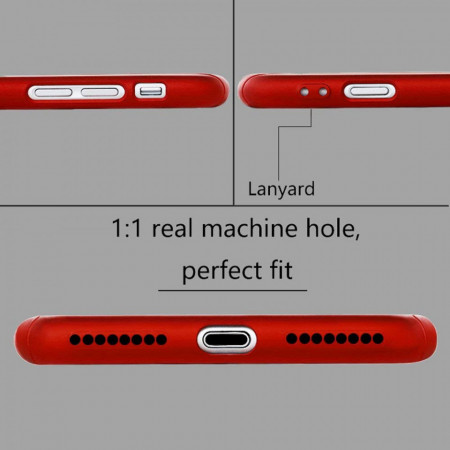 Husa Apple iPhone 7 Plus, FullBody Elegance Luxury Red, acoperire completa 360 grade cu folie de sticla gratis - Img 3