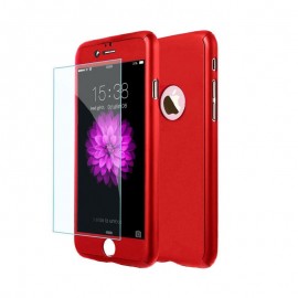 Husa Apple iPhone 8, FullBody Elegance Luxury iPaky Red, acoperire completa 360 grade cu folie de sticla gratis - Img 2