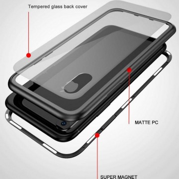 Husa Apple iPhone 8, Magnetica Negru, Perfect Fit cu spate de sticla securizata premium - Img 5