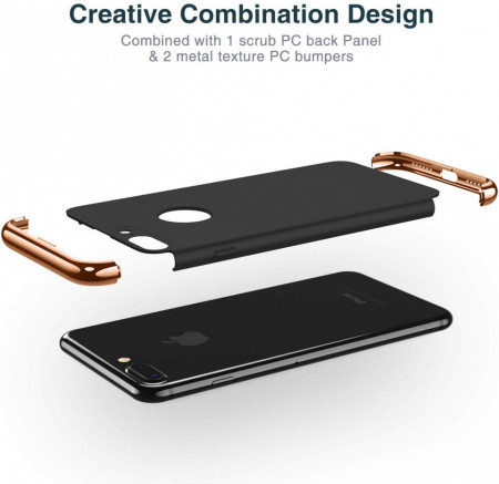 Husa Apple iPhone 8 Plus, Elegance Luxury 3in1 Negru - Img 3