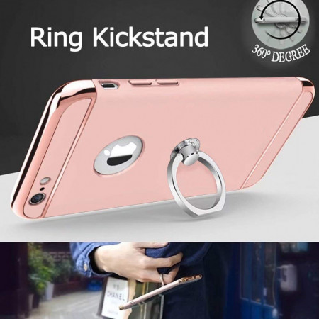 Husa Apple iPhone 8 Plus, Elegance Luxury 3in1 Ring Rose-Gold - Img 3