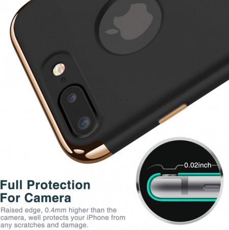 Husa Apple iPhone SE2, Elegance Luxury 3in1 Negru