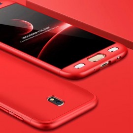 Husa Samsung Galaxy J5 2017, FullBody Elegance Luxury Red, acoperire completa 360 grade cu folie de sticla gratis - Img 3
