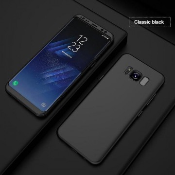 Husa Samsung Galaxy Note 8, FullBody Elegance Luxury Negru, acoperire completa 360 grade cu folie de protectie gratis - Img 2
