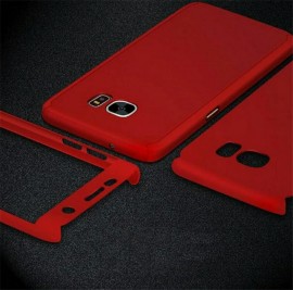 Husa Samsung Galaxy S7 Edge, FullBody Elegance Luxury Red, acoperire completa 360 grade cu folie de protectie gratis - Img 2
