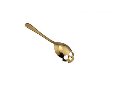 Lingurita in forma de craniu pentru zahar, inghetata, bomboane, etc., GOLD, MyStyle® - Img 6