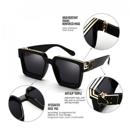 Ochelari de soare Unisex SuperCool LUXURY Summerwind UV400 Negru - Img 6